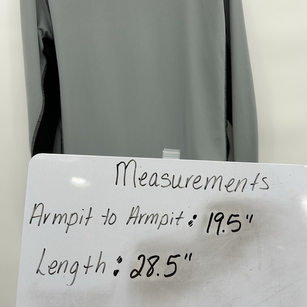 Alo Yoga Mens Long Sleeve Performance Shirt Size M Gray Black Gym Workout Train - Picture 7 of 7